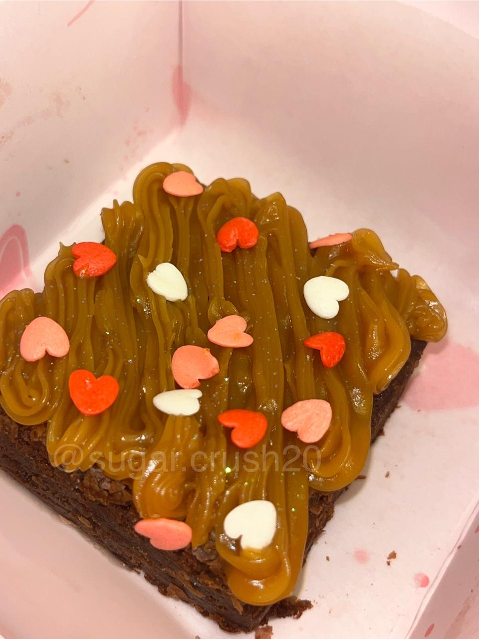 Brownie de chocolate con arequipe